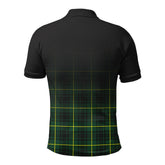 McArthur Modern Tartan Crest Polo Shirt - Thistle Black Style